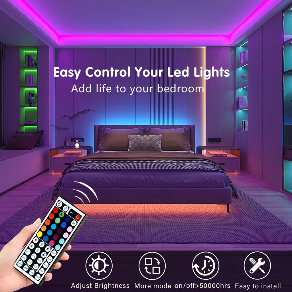 LED RGB Lichtstreifen mit Fernbediung -1m 5m bis 10m Zimmer und Deko