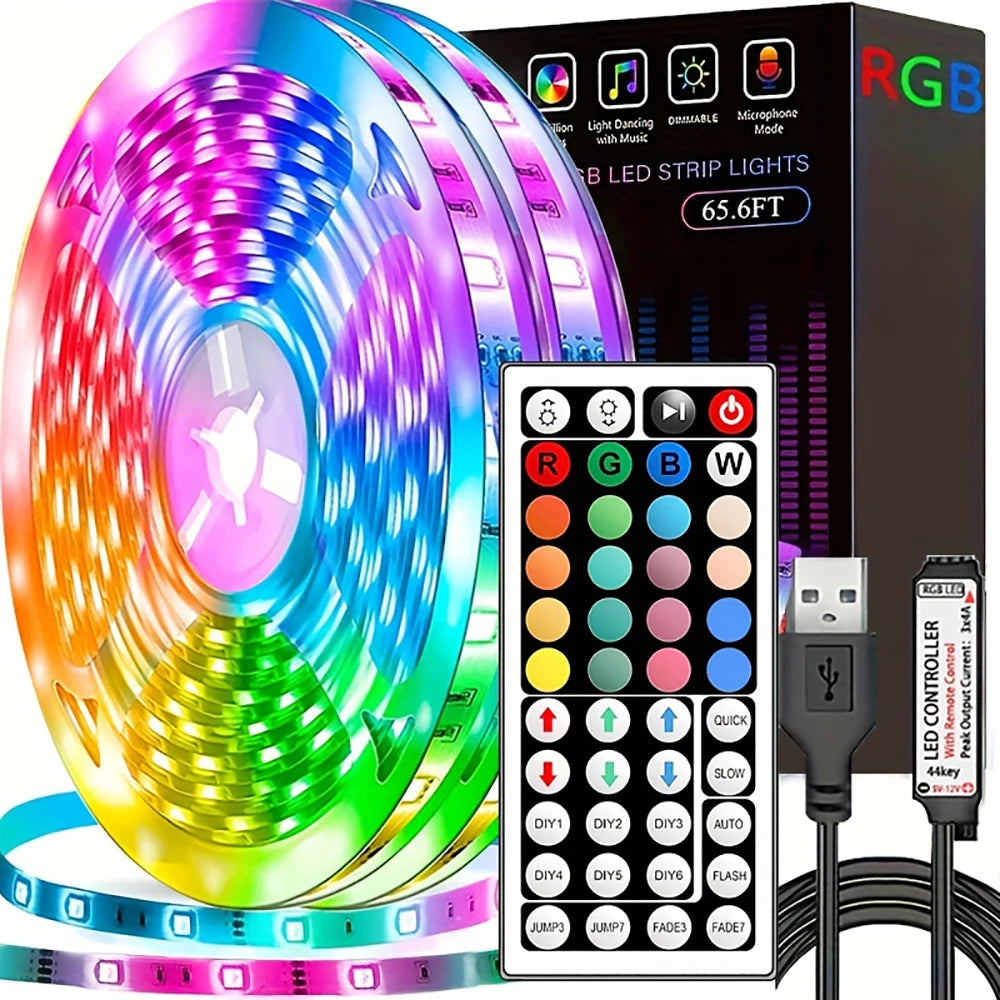 LED RGB Lichtstreifen mit Fernbediung -1m 5m bis 10m Zimmer und Deko